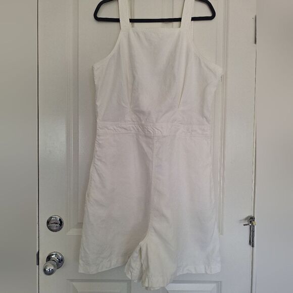 Polo Ralph Lauren Paneled Hemp Play suit Short Overalls Adjustable Pockets Sz 14 - Picture 1 of 10